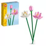 LEGO Creator Fiori di Loto, Set Fiori Finti da Costruire per Bambine e Bambini da 8 Anni