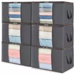 Lifewit 6 pezzi Scatole per Vestiti, Contenitori Organizer armadio per Piumoni