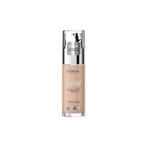 L'Oréal Paris True Match Fondotinta Liquido, Skincare Infuso con Acido Ialuronico