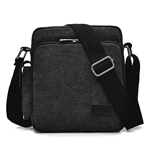 LOSMILE Borsa a spalla da uomo in tela