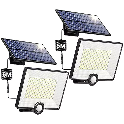 Luce Solare LED Esterno Lampada Solare da Esterno con Sensore di Movimento