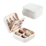 LumenTY Portagioie da Viaggio con Specchio Scatola Portagioie per Donna Portagioie Donna Piccoli Porta Orecchini Organizer Portagioielli in Pelle PU per Orecchini Anelli Catene Collane