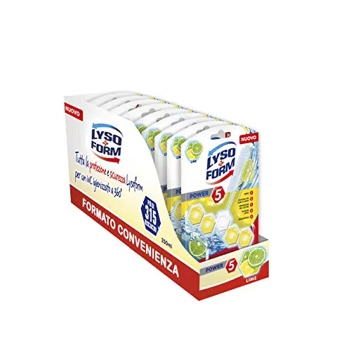 Lysoform Blocchi WC Limone- Formato Convenienza da 9 Pezzi