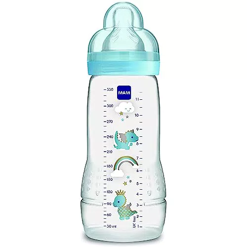 MAM Biberon Easy Active, con Tettarella Misura 3, Ergonomico