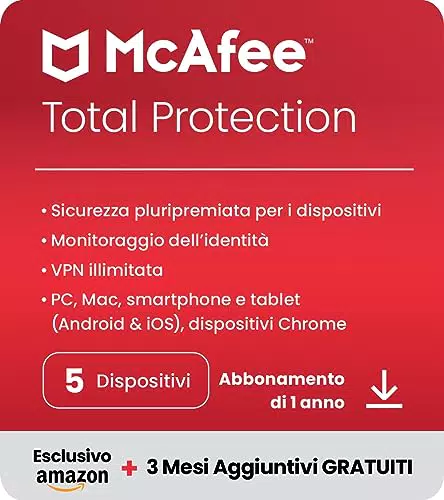 McAfee Total Protection 05-Device - 24 Month, 5 Dispositivo
