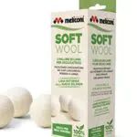 Meliconi Soft Wool-Palline asciugatrice, facilitano l'asciugatura dei Capi lasciandoli Morbidi a Lungo. Lana 100% Naturale. 3 pz