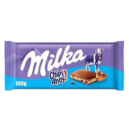 Milka, Chips Ahoy, Tavoletta di Cioccolato al Latte Ripieno di Biscotti Chips Ahoy