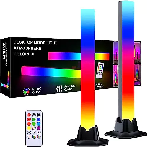 MIWATT 32CM LED Light Bar Lampada RGB, Starter Kit Torre di Illuminazione Intelligente Arcobaleno con Telecomando per PC