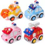 MOOKLIN ROAM 4 Pezzi Macchina Giocattolo Bambino, Set di Veicoli da 1 2 3 Anni per Ragazzo