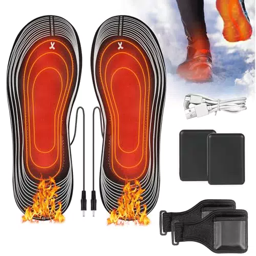 Mooklin Solette Riscaldate Ricaricabili, Solette Termiche con 2 Batteria 5000mAh