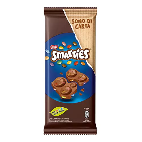 NESTLÉ SMARTIES Tavoletta di Cioccolato al Latte con Mini Smarties 90g