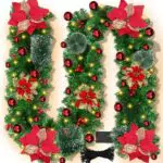 NINGESHOP Ghirlanda Natalizia 2, 7M Ghirlanda Natalizia per Porta Decorativa con 50 LED Luce