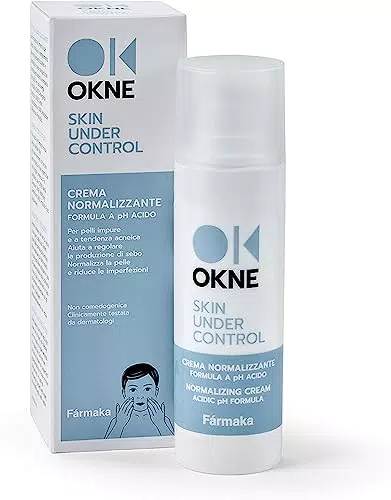 OKNE Crema Viso Idratante e Normalizzante Seboregolatrice per Pelli Grasse e Miste Regolarizza il ph contro Acne 30 g
