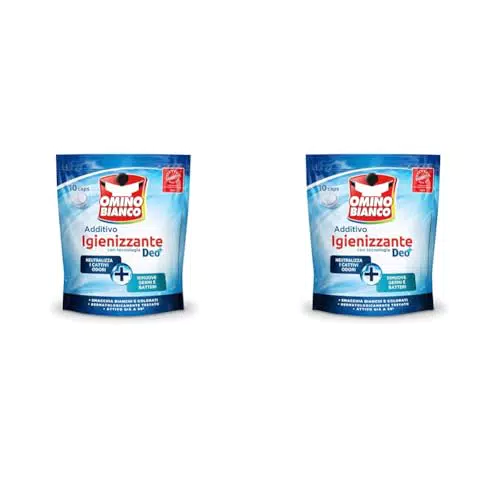 Omino Bianco - Additivo Igienizzante Idrocaps, 2 confezioni