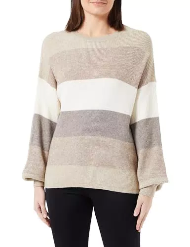 Only Onlatia L/S Stripe Maglione Knt Noos, Maglione Donna