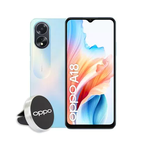 OPPO A18 4G Smartphone, AI Doppia fotocamera 8+2MP, Selfie 5MP
