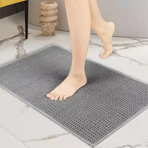 Otauoaea Tappeto Bagno 40 x 60cm, Tappeti Bagno in Ciniglia Antiscivolo e Lavabili