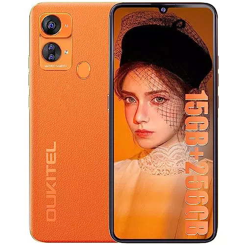 Smartphone OUKITEL C33 15GB+256GB/2TB, arancione