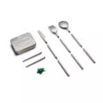 Outlery, Set posate da viaggio in acciaio inox - posate da viaggio facili da trasportare