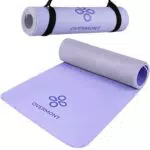 Overmont Tappetino Yoga Antiscivolo - Tappetino Palestra Professionale Spesso 8MM in TPE - Yoga Mat con Tracolla per Pilates Ginnastica Allenamento Meditazione - 183 x 61CM Viola