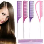 Pettine Professionale Antistatico 5 Pezzi Pettine Per Meches Set Per Tinte Pettine a Coda Pettine Per Capelli Pettine Per Schiariture Capelli Adatto Per Uomini e Donne