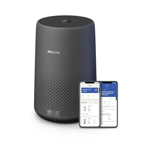 Philips Serie 800i Purificatore d'Aria Compatto, Cattura il 99.5% delle Particelle 49m2