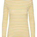 PIECES Pcruka LS Top Noos BC Maglia Manica Lunga, Flax