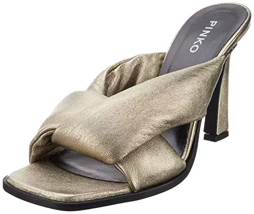 Pinko Corinne Sabot Nappa Laminata, Sandali con Tacco Donna