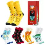 Pokémon Calzini Bambino Pacco da 5 Calze Ragazzo Ragazza in Cotone Misto Elasticizzato Taglia Unica Gadget Ufficiale