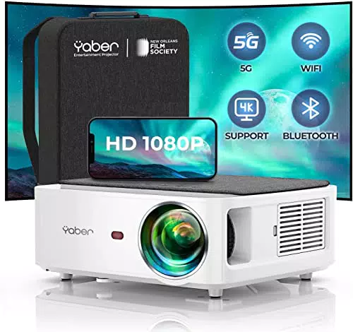 Proiettore 1080P Nativo, 9800 Lumens Wifi 5G Bluetooth