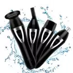 Rasoio elettrico donna, rasoio indolore 4 in 1 con 3 lame in acciaio inox e testina mobile
