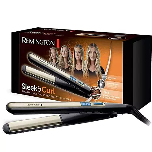 Remington Piastra per Capelli, Sleek & Curl, piastre extra lunghe 110 mm, rivestimento in Ceramica Ultra e Tormalina