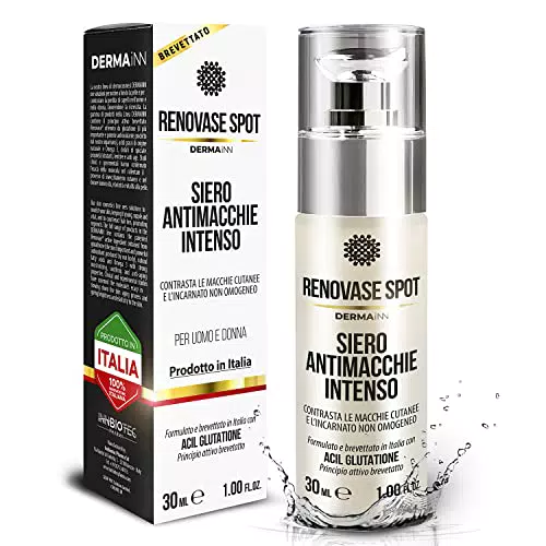 Renovase SPOT-Siero Antimacchia Viso, Crema Viso Antimacchie con Glutatione e Acido Ialuronico