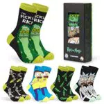 RICK AND MORTY Calzini Uomo Divertenti - 5 Paia Calze Uomo Originale