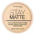 Rimmel London Cipria Compatta Stay Matte - Polvere Opacizzante a Lunga Tenuta per Pelli Grasse e Miste - Mohair - 14 g