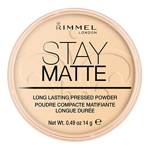 Rimmel London Cipria Compatta Stay Matte - Polvere Opacizzante a Lunga Tenuta per Pelli Grasse e Miste - Mohair - 14 g