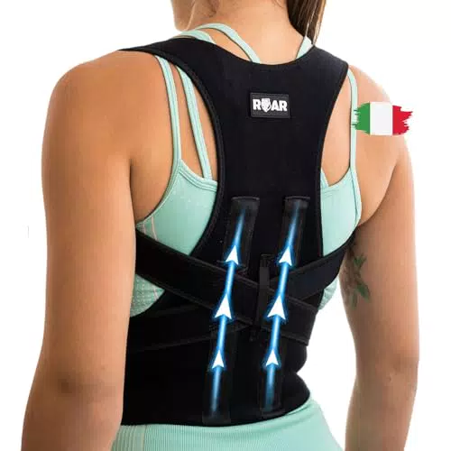 Roar Correttore Posturale Spalle Schiena Dritta, Fascia Posturale Spalle e Schiena