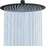 Rozin, doccia a pioggia, rotonda, 30 cm, a incasso, in acciaio inox