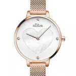 s.Oliver Orologio Analogico Quarzo Donna con Cinturino in Pelle SO-3474-LQ