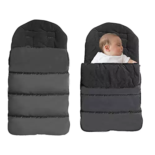 Sacco Termico Passeggino Universale per Passeggino con Cerniera Bidirezionale Imbottitura in Cotone per Passeggino Coprigambe Impermeabile e Antivento