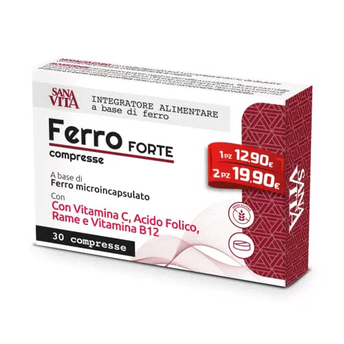 Sanavita Ferro Forte Integratore Alimentare con Ferro Alto dosaggio
