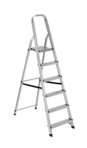 Scala alluminio Everest 6 gradini Per uso domestico e bricolage Portata max 150 kg