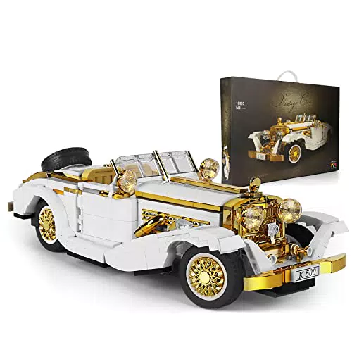 SDXFUWA 10003 Auto d'epoca, auto sportiva retrò APP/RC con motore a blocchi