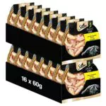 Sheba Filetti miglior cibo umido per gatti nella ciotola pollo 16 x 60 g