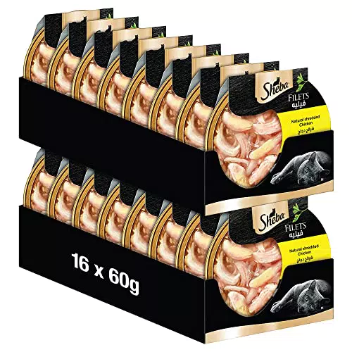 Sheba Filetti miglior cibo umido per gatti nella ciotola pollo 16 x 60 g