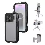 SMALLRIG Gabbia Video Smartphone per iPhone 14 Pro con Dual Cold Shoes