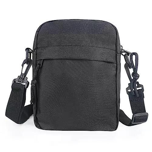 smtfcty Borsello Uomo Tracolla Piccolo Borse Messenger Uomo Impermeabile Borsa Tracolla Nero Borse a spalla Uomo Con Tracolla Regolabile Per scuola
