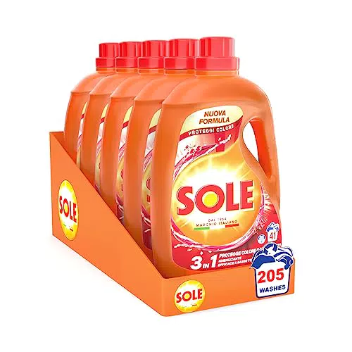 Sole Detersivo Lavatrice Proteggi colore 205 Lavaggi