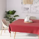 Soleil d'ocre Tovaglia Antimacchia, Rosso, 140 x 140 cm