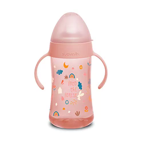 Suavinex 306942 Biberon con Manici Second 270Ml, da 4 Mesi